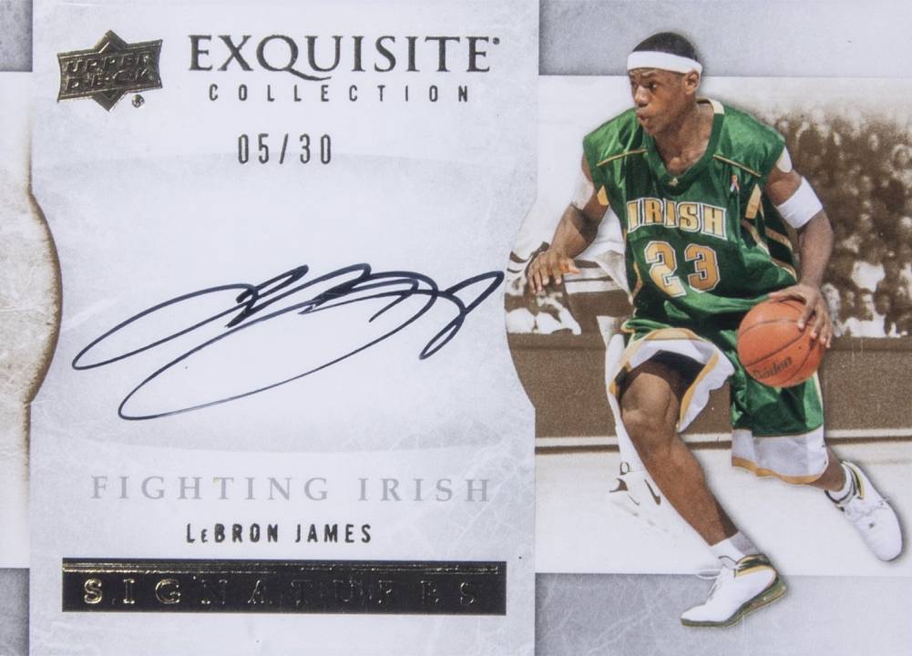 2012 Upper Deck Exquisite Collection Signatures LeBron James #S-JA Basketball Card