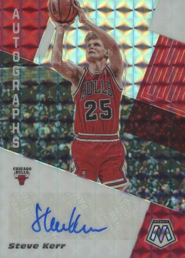 2019 Panini Mosaic Autographs Mosaic Steve Kerr #AMSKR Basketball Card