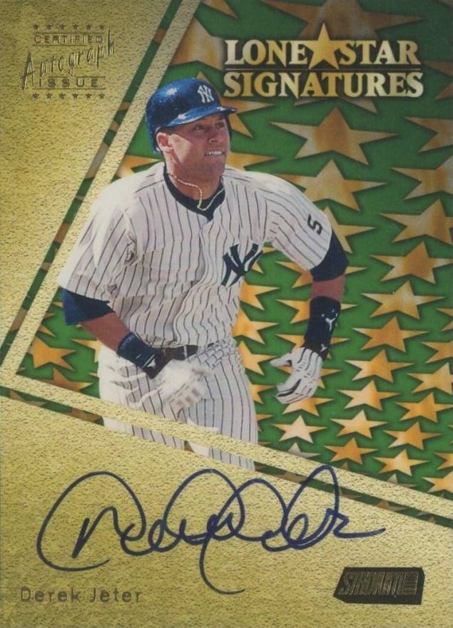 2000 Stadium Club Lone Star Signatures Derek Jeter #LS1 Baseball Card