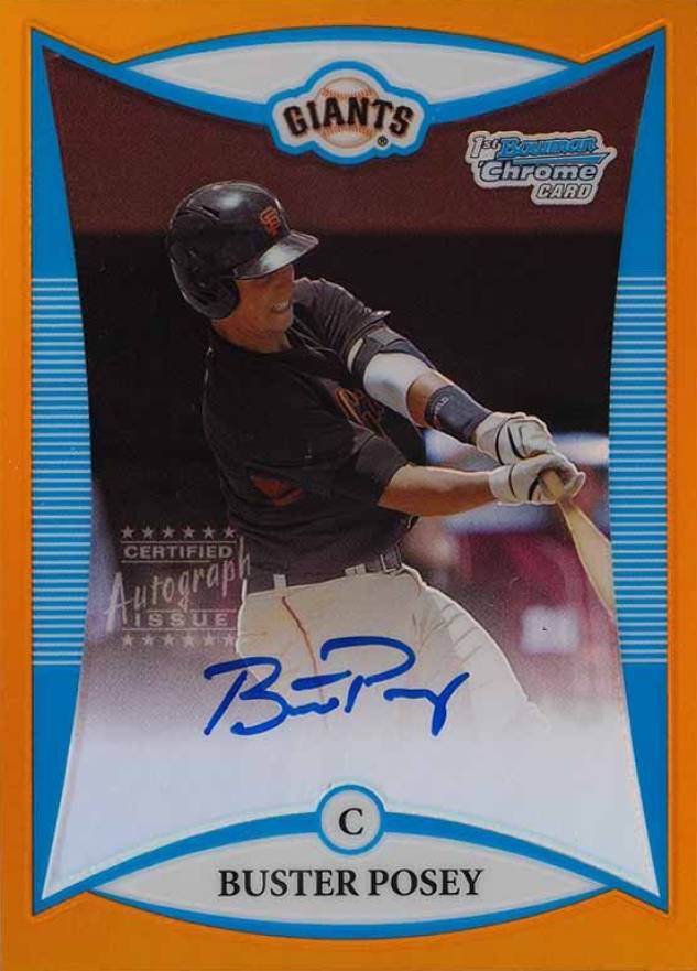 2008 Bowman Chrome Draft Buster Posey #128 Baseball Card