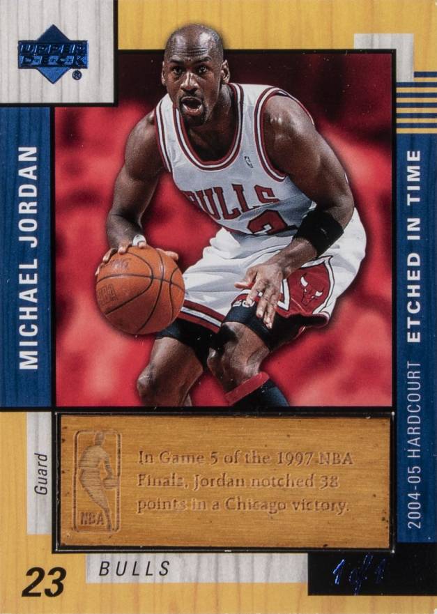 2004 Upper Deck Hardcourt Etched in Time Michael Jordan #ET-MJ Basketball Card