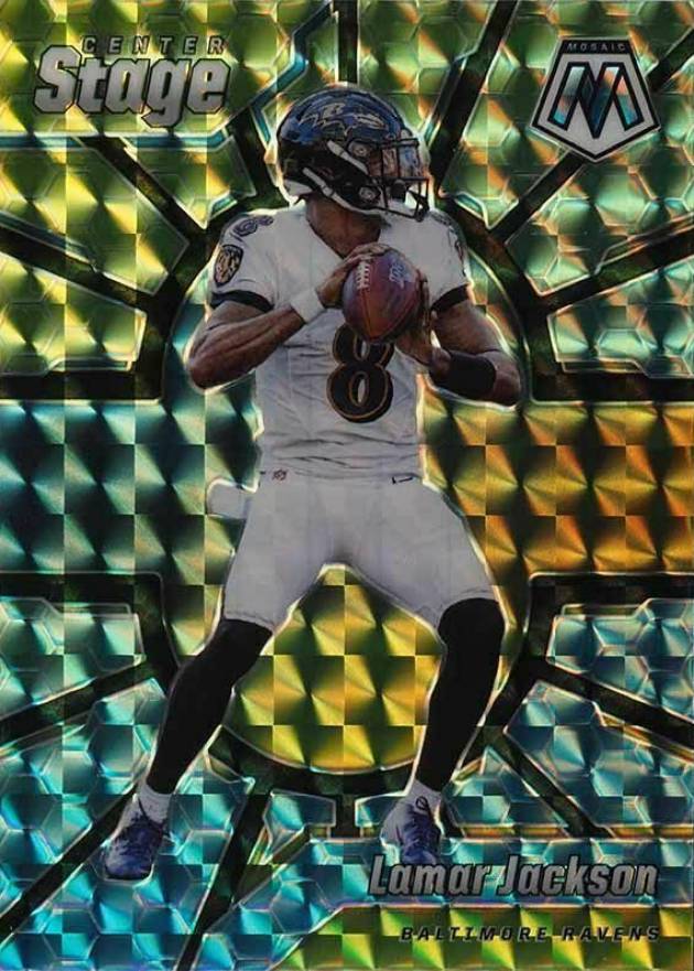 2020 Panini Mosaic Center Stage Lamar Jackson #CS4 Football Card