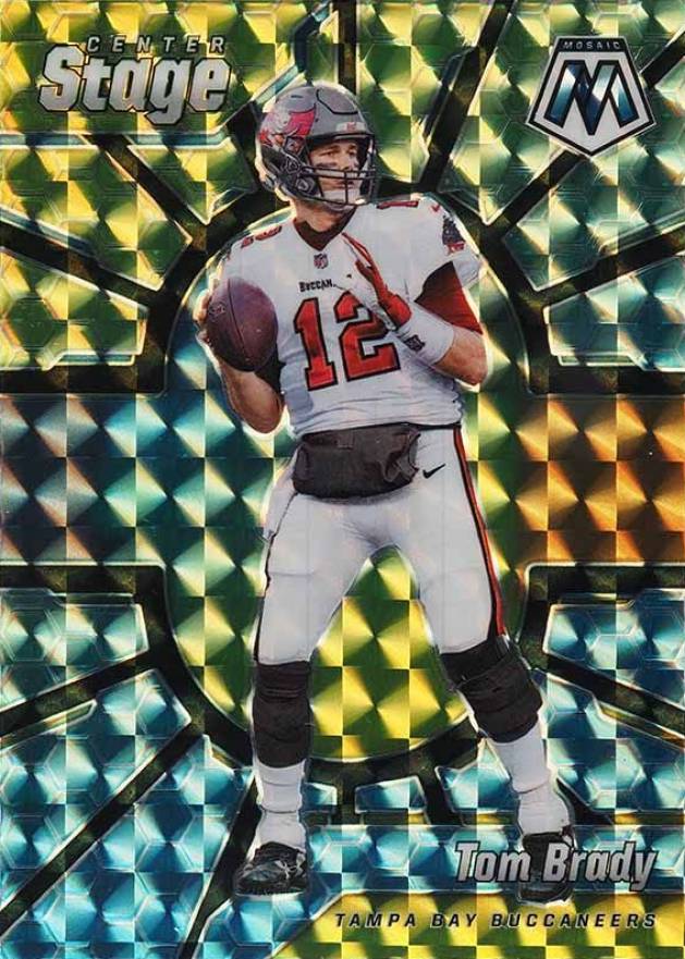 2020 Panini Mosaic Center Stage Tom Brady #CS19 Football Card