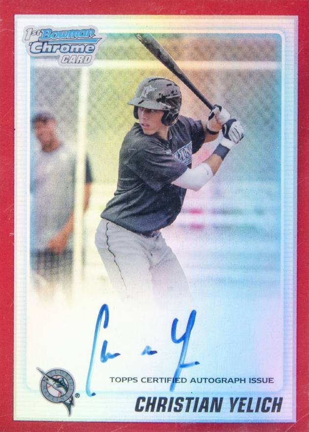 2010 Bowman Chrome Draft Picks & Prospects Christian Yelich #BDPP78 Baseball Card