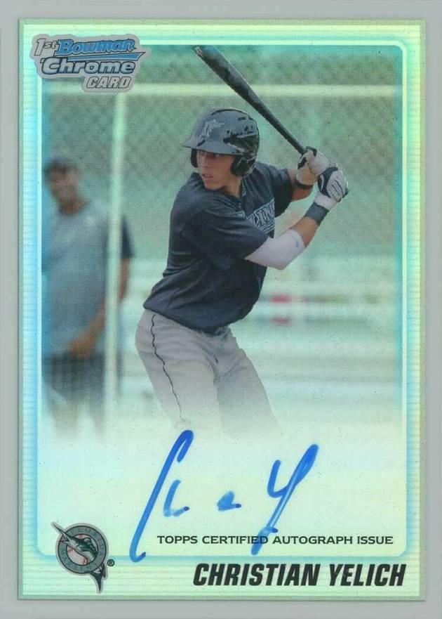 2010 Bowman Chrome Draft Picks & Prospects Christian Yelich #BDPP78 Baseball Card