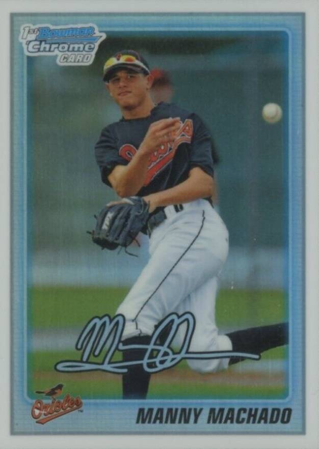 2010 Bowman Chrome Draft Picks & Prospects Manny Machado #BDPP80 Baseball Card