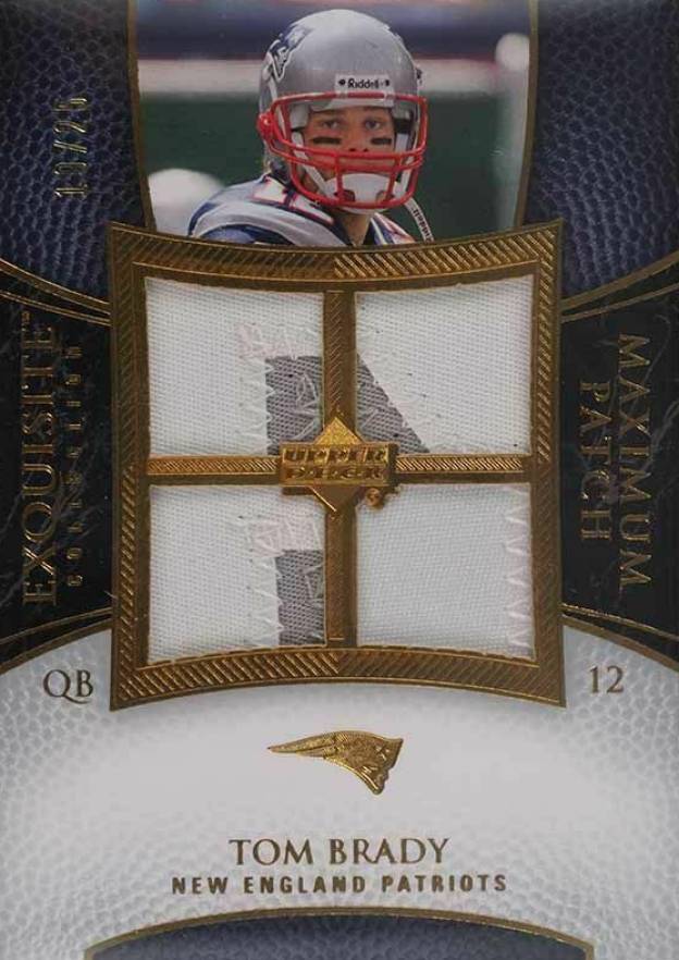 2007 Upper Deck Exquisite Collection Maximum Patch Tom Brady #TB Football Card