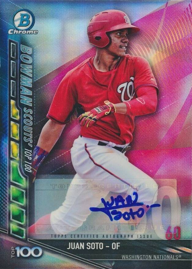 2017 Bowman Scouts' Top 100 Juan Soto #BTP60 Baseball Card