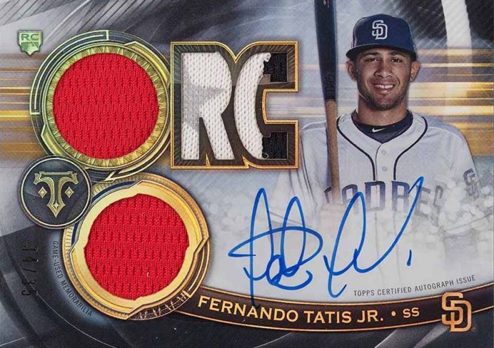 2019 Topps Triple Threads Rookies & Future Phenoms Autograph Relic Fernando Tatis Jr. #FT Baseball Card