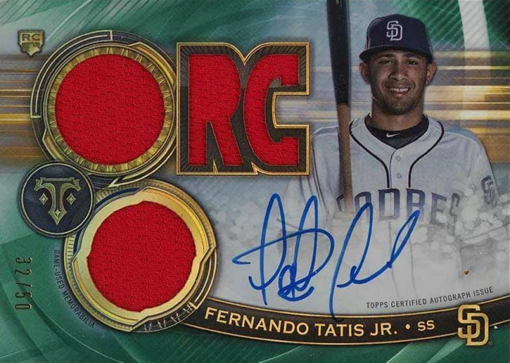 2019 Topps Triple Threads Rookies & Future Phenoms Autograph Relic Fernando Tatis Jr. #FT Baseball Card