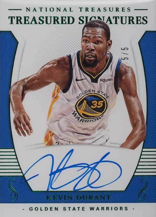 2018 Panini National Treasures Treasured Signatures Kevin Durant #KDR Basketball Card