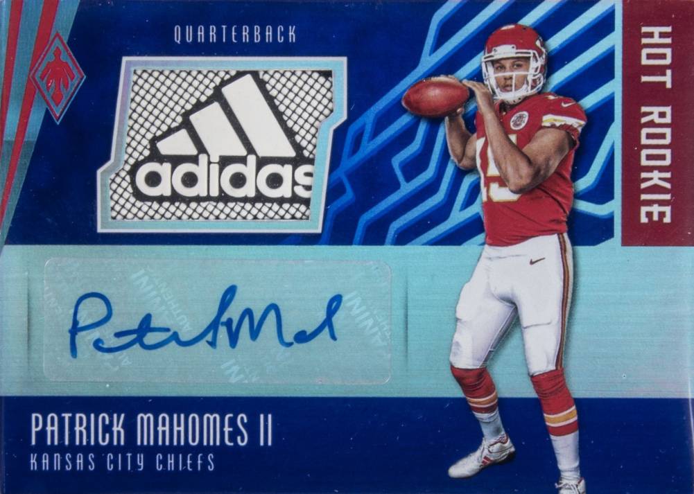 2017 Panini Phoenix Hot Rookie Material Signature Patrick Mahomes II #HRSPM Football Card