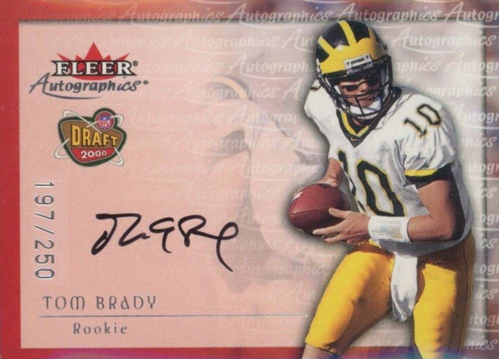 2000 Fleer Autographics Tom Brady # Football Card