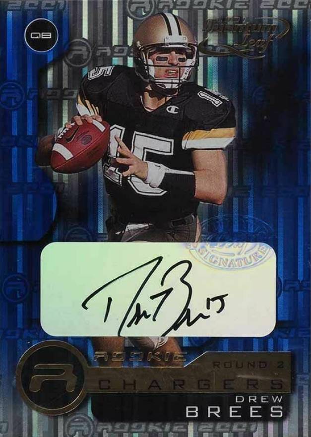 2001 Quantum Leaf Drew Brees #202 Football Card