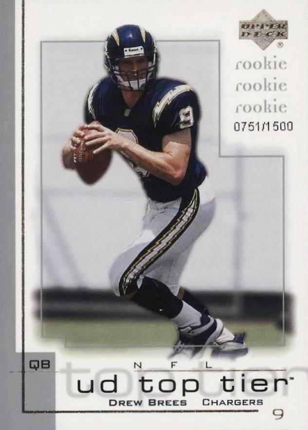 2001 Upper Deck Top Tier Drew Brees #226 Football Card