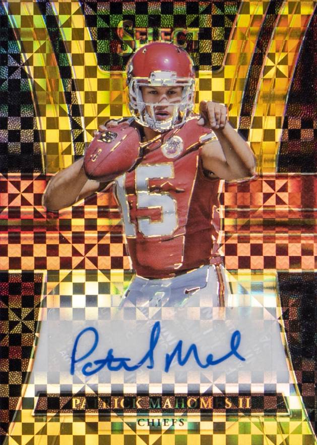 2017 Panini Select Rookie Signatures Prizm Patrick Mahomes II #RSPM Football Card