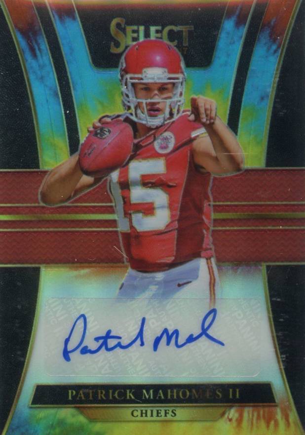 2017 Panini Select Rookie Signatures Prizm Patrick Mahomes II #RSPM Football Card