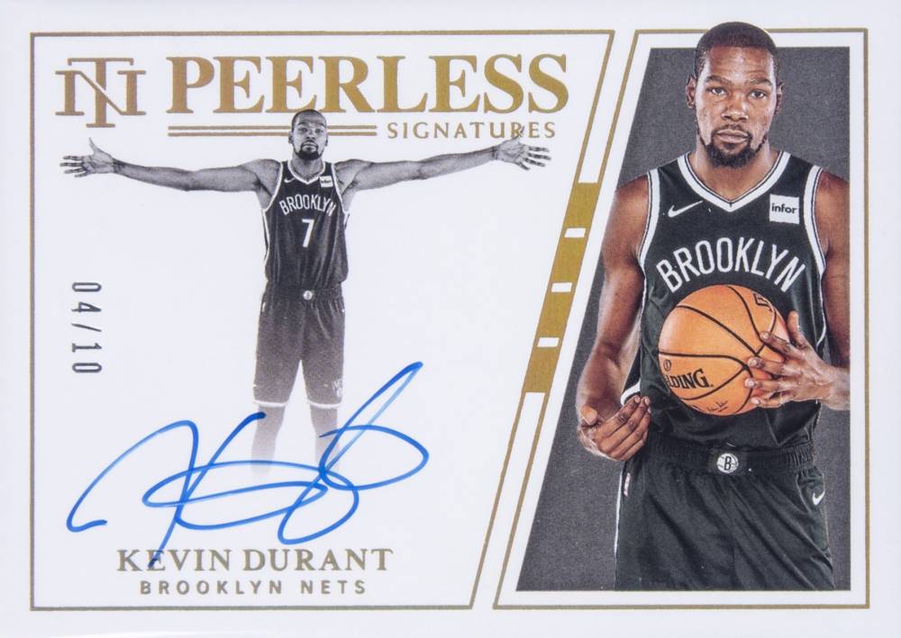 2019 Panini National Treasures Peerless Signatures Kevin Durant #PSKDR Basketball Card