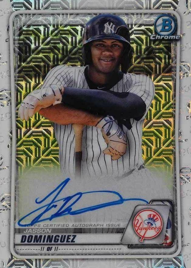 2020 Bowman Chrome Mega Box Autographs Jasson Dominguez #BMAJD Baseball Card