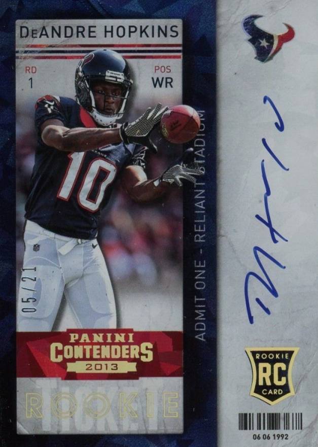 2013 Panini Contenders DeAndre Hopkins #205 Football Card