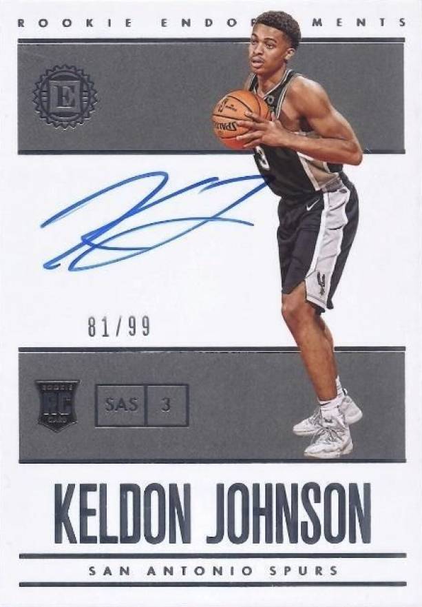 2019 Panini Encased Keldon Johnson #117 Basketball Card