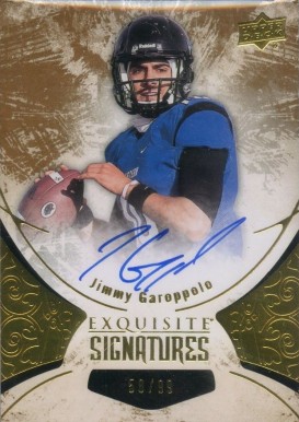 2014 Upper Deck Exquisite Collection Signatures Jimmy Garoppolo #ES-JG Football Card