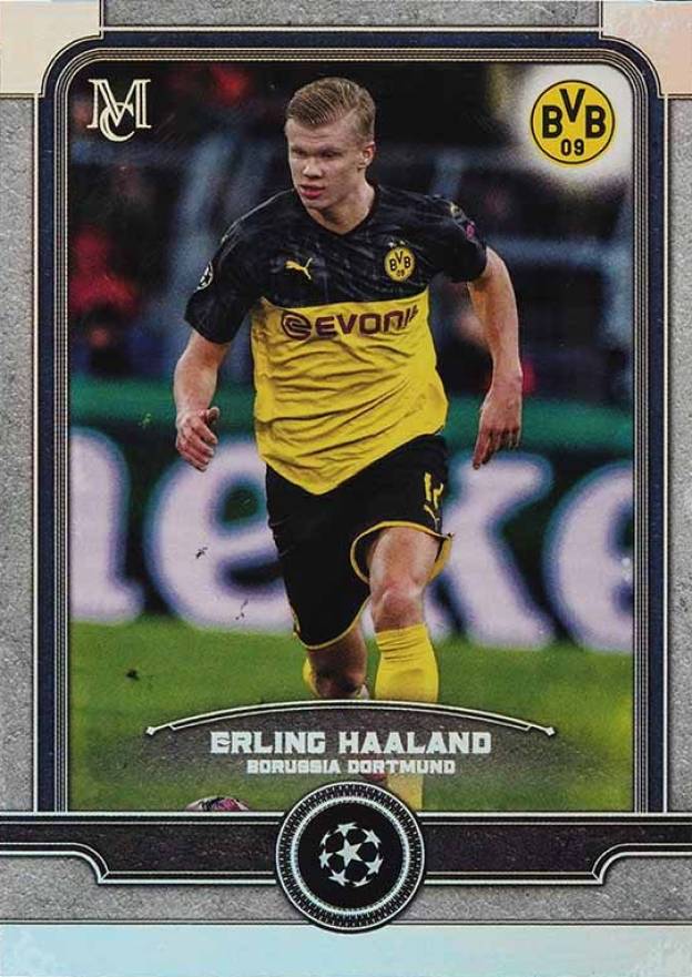 2019 Topps Museum Collection UEFA Champions League Erling Haaland #12 Soccer Card