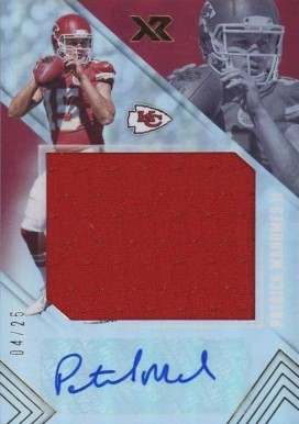 2017 Panini XR Rookie Jumbo Swatch Autograph Patrick Mahomes II #PM Football Card