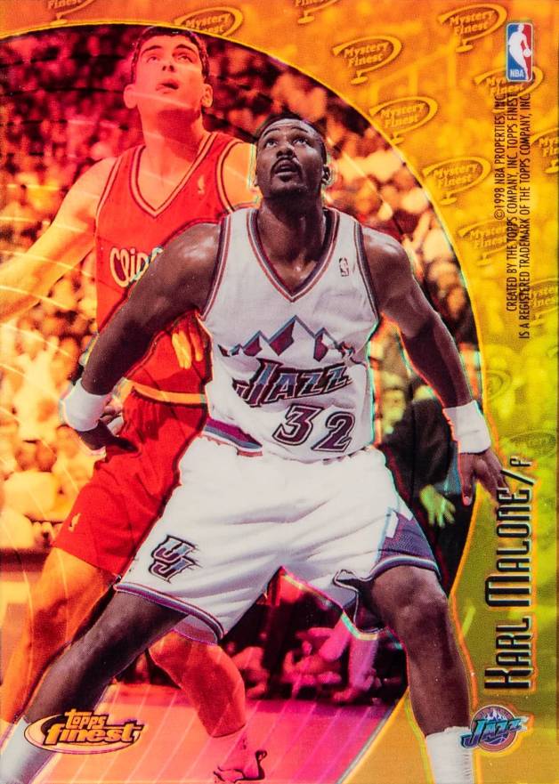 1998 Finest Mystery Karl Malone/Shawn Kemp #M14 Basketball Card