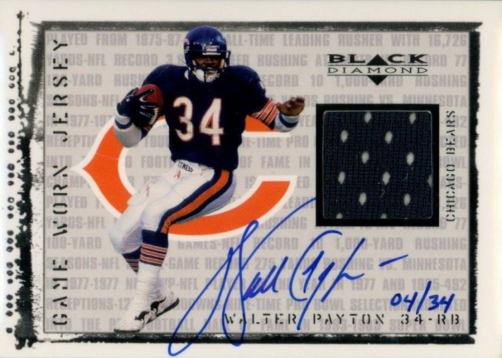 1999 Upper Deck Black Diamond Walter Payton #WPJBD Football Card