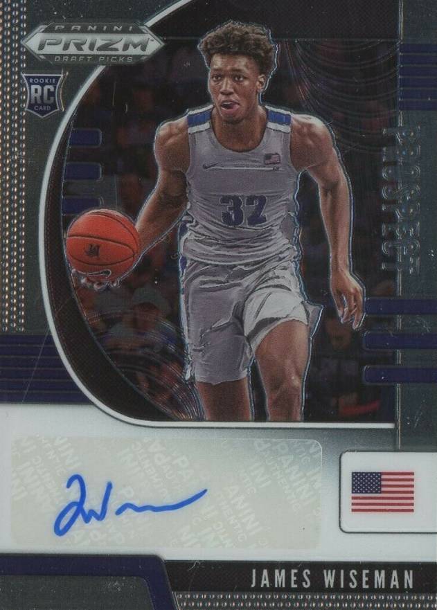 2020 Panini Prizm Draft Picks Prospects Autograph James Wiseman #PAJW Basketball Card