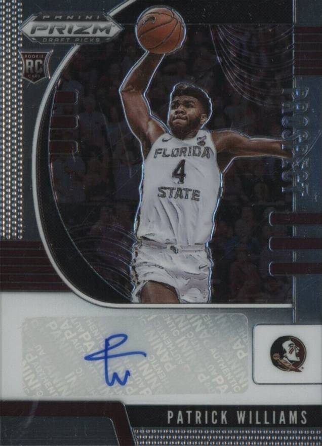 2020 Panini Prizm Draft Picks Prospects Autograph Patrick Williams #PAPW Basketball Card