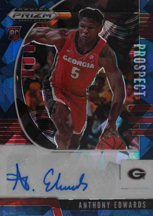 2020 Panini Prizm Draft Picks Prospects Autograph Anthony Edwards #PAAE Basketball Card