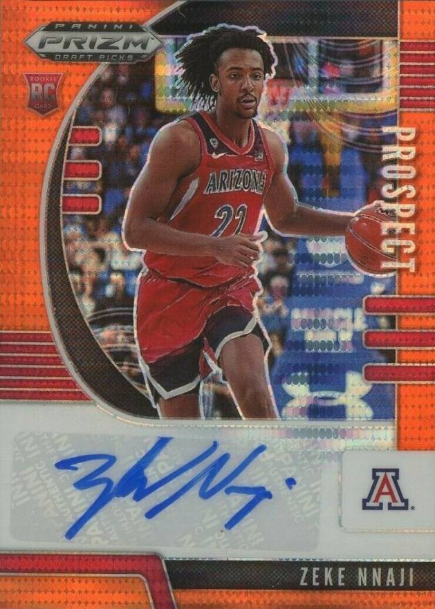 2020 Panini Prizm Draft Picks Prospects Autograph Zeke Nnaji #PAZN Basketball Card