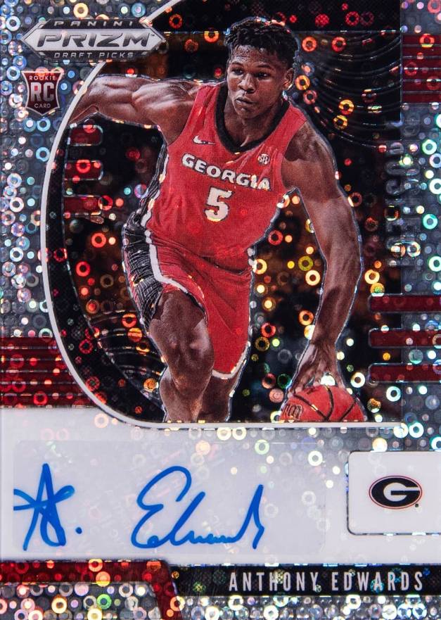 2020 Panini Prizm Draft Picks Prospects Autograph Anthony Edwards #PAAE Basketball Card