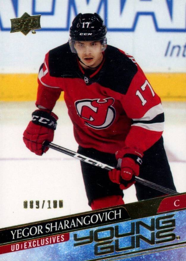 2020 Upper Deck Yegor Sharangovich #489 Hockey Card