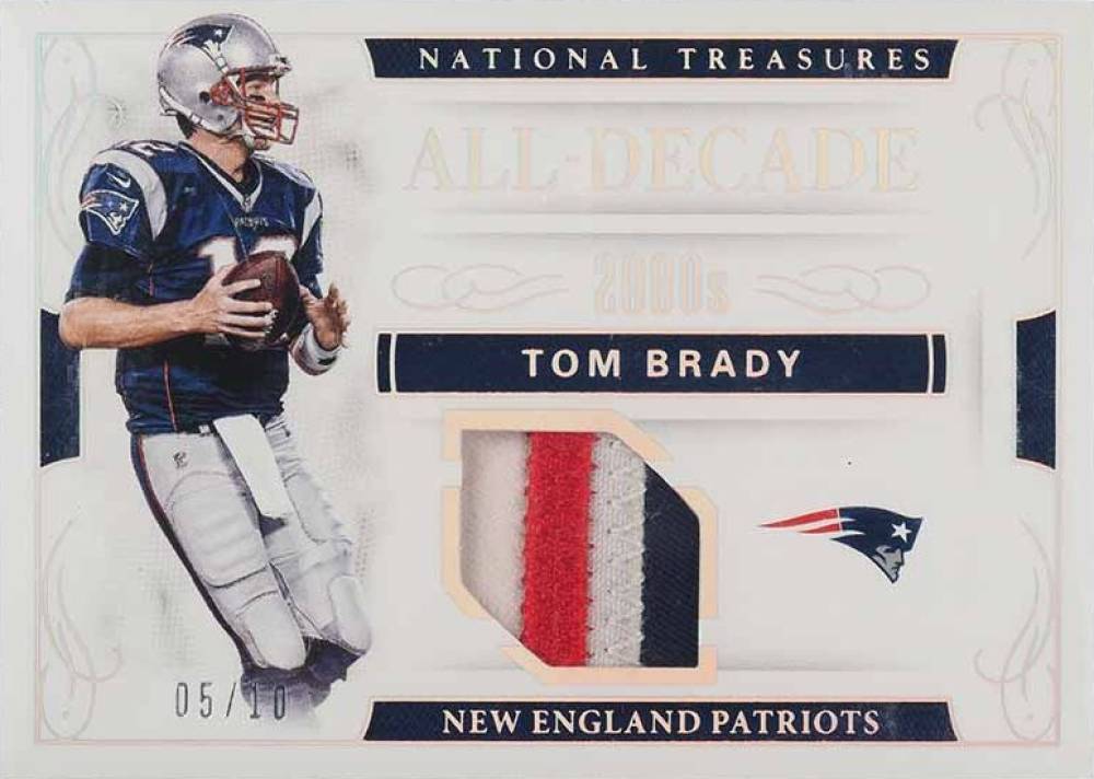 2016 Panini National Treasures All-Decade Memorabilia Tom Brady #1 Football Card