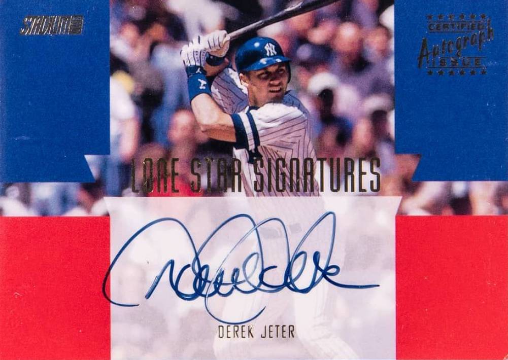 2001 Stadium Club Lone Star Signatures Derek Jeter #LS2 Baseball Card