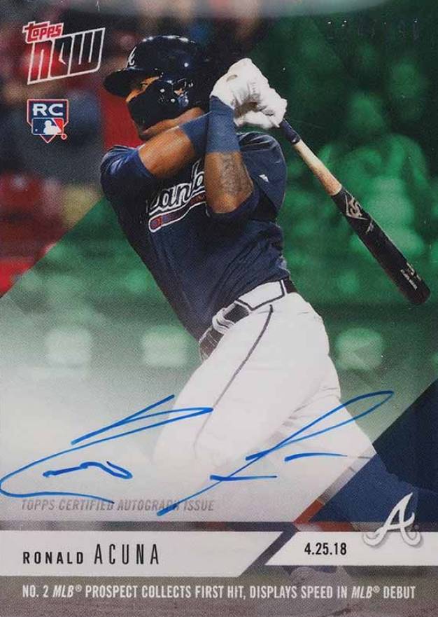 2018 Topps Now  Ronald Acuna Jr. #125A Baseball Card