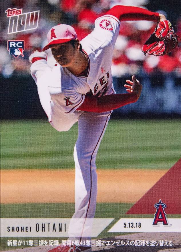 2018 Topps Now  Shohei Ohtani #210J Baseball Card