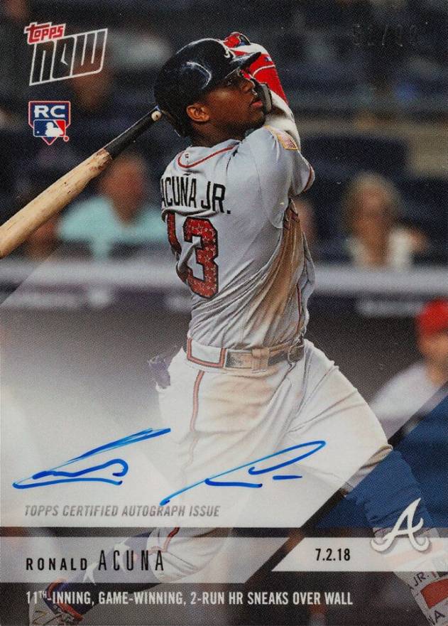 2018 Topps Now  Ronald Acuna #403B Baseball Card