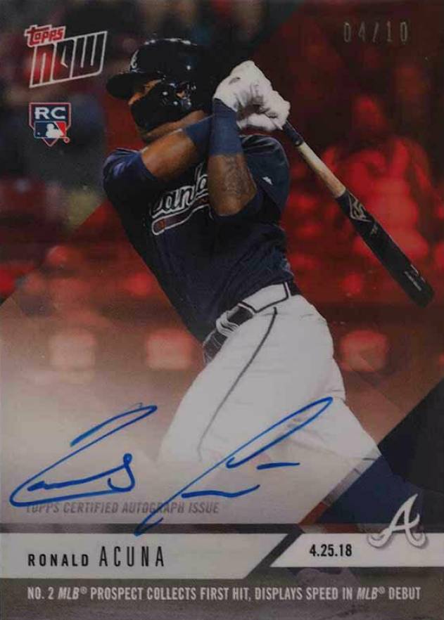 2018 Topps Now  Ronald Acuna Jr. #125E Baseball Card