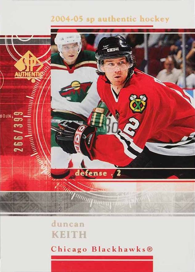 2004 SP Authentic Rookie Redemptions Duncan Keith #RR33 Hockey Card