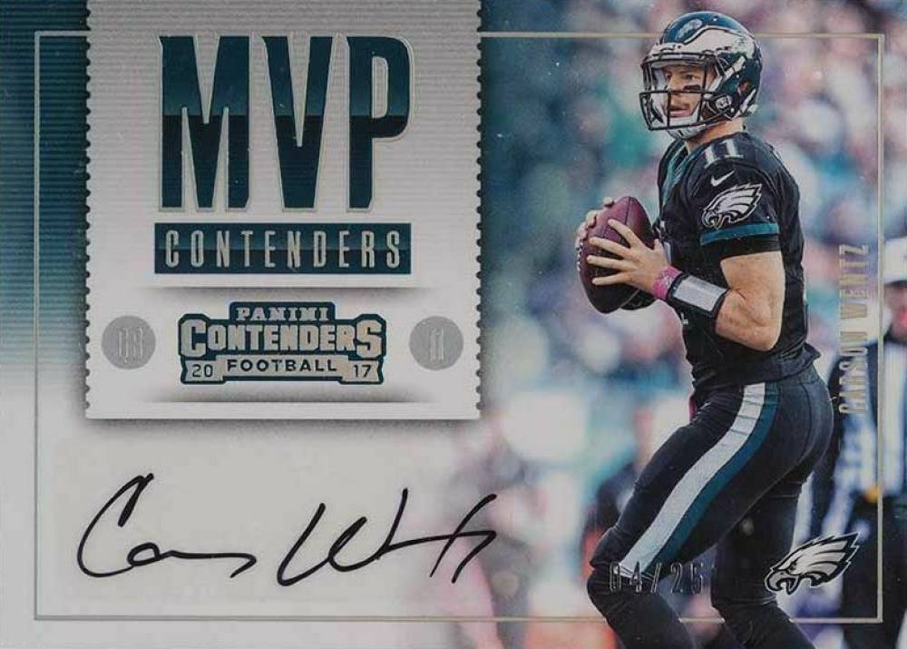 2017 Panini Contenders MVP Contenders Carson Wentz #MC-CW Football Card