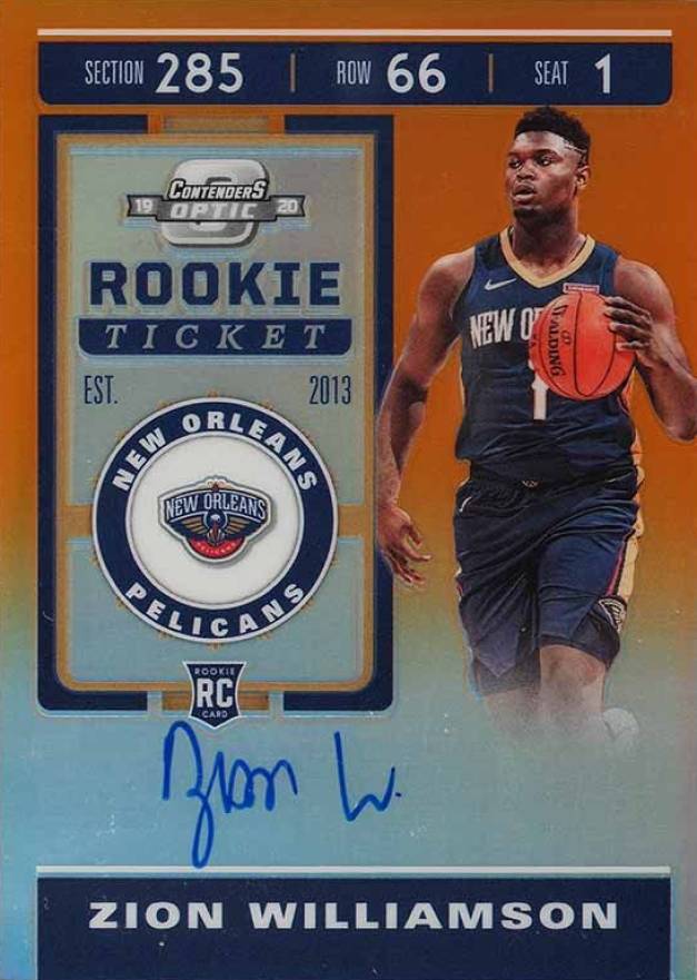 2019 Panini Contenders Optic Zion Williamson #135 Basketball Card