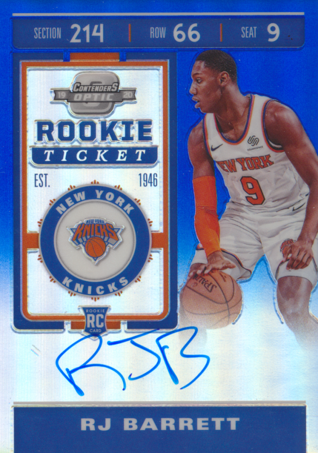 2019 Panini Contenders Optic RJ Barrett #113 Basketball Card