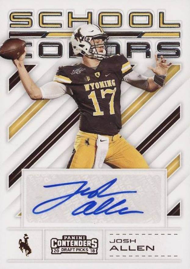 2018 Panini Contenders Draft Picks School Colors Signature Josh Allen #3 Football Card