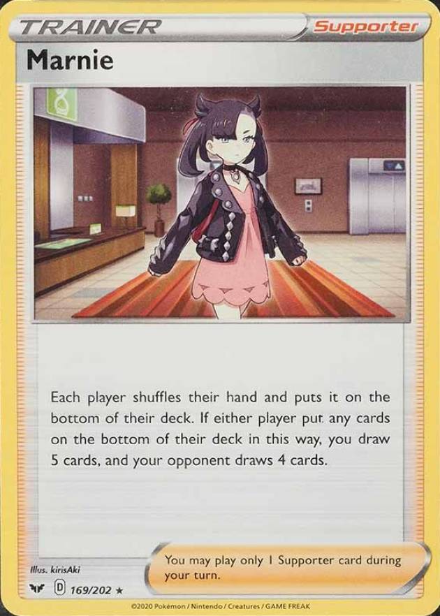 2020 Pokemon Sword & Shield Marnie #169 TCG Card