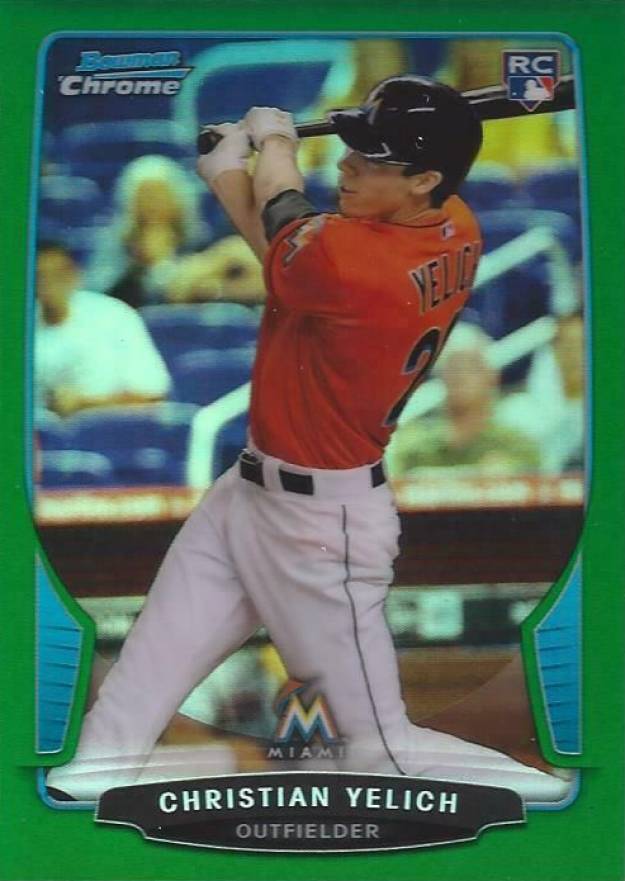 2013 Bowman Chrome Draft Picks & Prospects Rookies Christian Yelich #40 Baseball Card