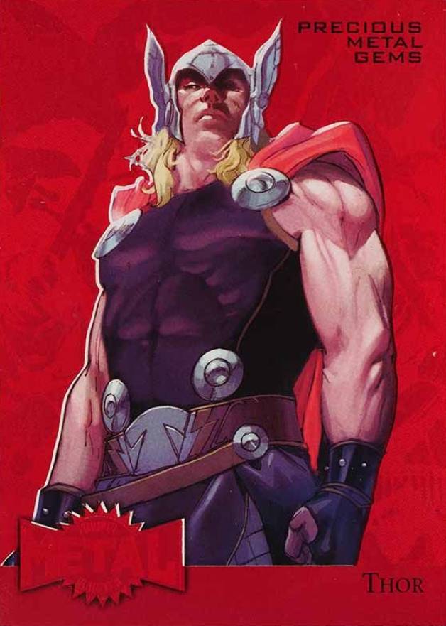 2015 Fleer Retro Marvel Marvel Metal Blaster Thor #38 Non-Sports Card